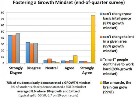 Survey results - growth mindset graph