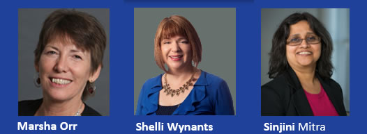 Marsha Orr, Shelli Wynants, and Sinjini Mitra photos