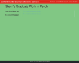Content Builder Example-ePortfolio Sampler