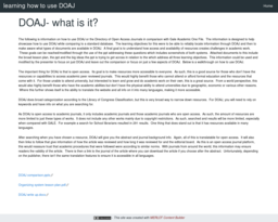 learning how to use DOAJ