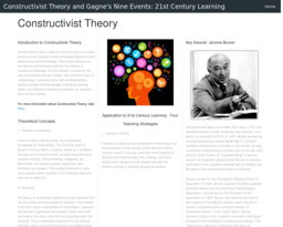 Constructivist Theory and Gagne's Nine Events: 21st Century Learning