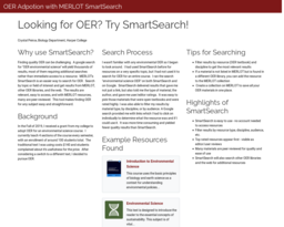 OER Adpotion with MERLOT SmartSearch