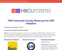 HBCU Faculty Showcase for OER Adoption