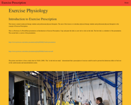 Exercise Prescription