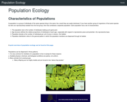 Population Ecology