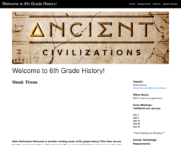 Welcome to 6th Grade History!