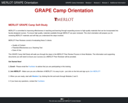 MERLOT GRAPE Orientation