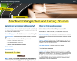 Annotated Bibliographies