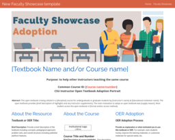 New Faculty Showcase template
