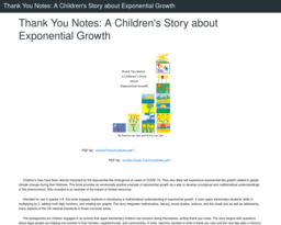 Thank You Notes: A Children's Story about Exponential Growth