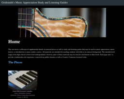 Goldsmith’s Music Appreciation Study and Listening Guides