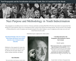 Nazi Propaganda and the Socialization of German Youth: How it Contributed to the Shoah