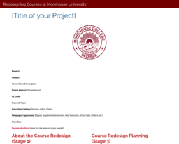 Redesigning Courses at Morehouse University