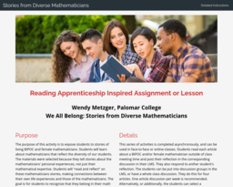 Stories from Diverse Mathematicians