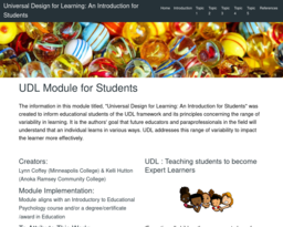 Universal Design for Learning: An Introduction for Students