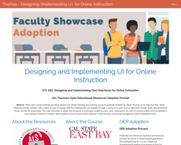 Thomas - Designing/Implementing U.I. for Online Instruction