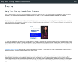 Why Your Startup Needs Data Science