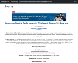 Henderson - Improving Student Performance in Web-based Bio 101