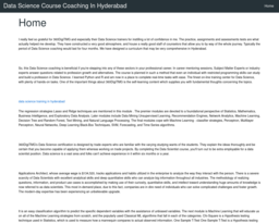 Data Science Course Coaching In Hyderabad