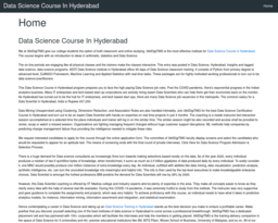 Data Science Course In Hyderabad