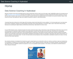 Data Science Coaching In Hyderabad