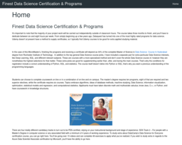 Finest Data Science Certification & Programs
