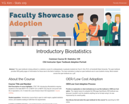 Y.G. Kim - Stats 109