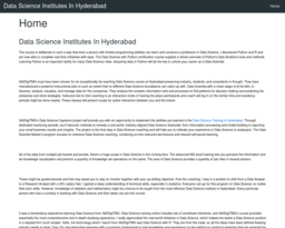 Data Science Institutes In Hyderabad