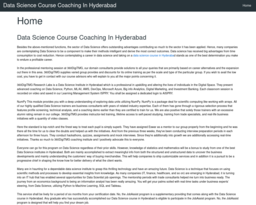 Data Science Course Coaching In Hyderabad