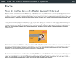 Finest On-line Data Science Certification Courses In Hyderabad