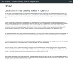 Data Science Course Coaching Institute In Hyderabad
