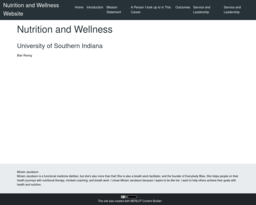 Nutrition and Wellness Website