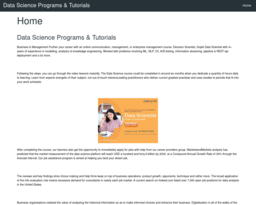 Data Science Programs & Tutorials