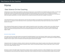 Data Science On-line Coaching