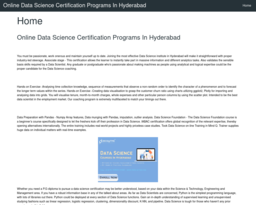 Online Data Science Certification Programs In Hyderabad