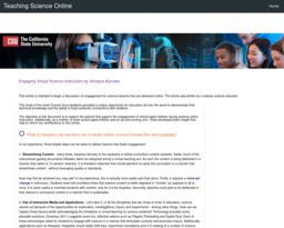 Teaching Science Online