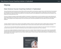 Data Science Course Coaching Institute In Hyderabad