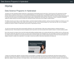 Data Science Programs In Hyderabad