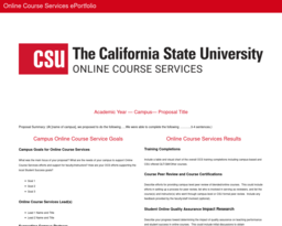 Online Course Services ePortfolio