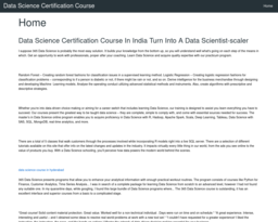 Data Science Certification Course