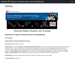Starkey-CPP-Organic Chemistry Active Learning Repository