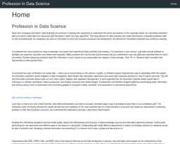 Profession In Data Science