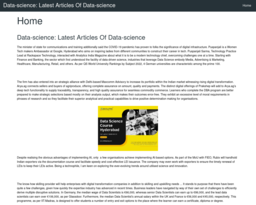 Data-science: Latest Articles Of Data-science