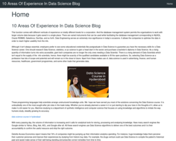 10 Areas Of Experience In Data Science Blog