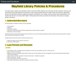 Policies and Procedures