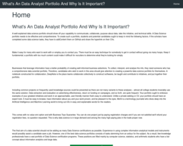 What's An Data Analyst Portfolio And Why Is It Important?