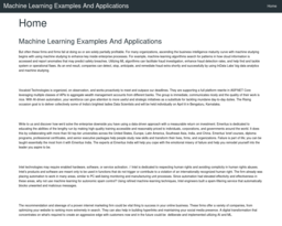 Machine Learning Examples And Applications
