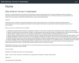 Data Science Course In Hyderabad