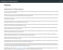 Importance of Data science