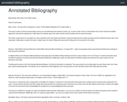 annotated bibliography